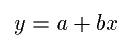 y=a+bx1