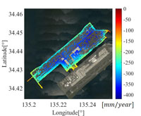 Vertical displacement component of Island II of Kansai International Airport